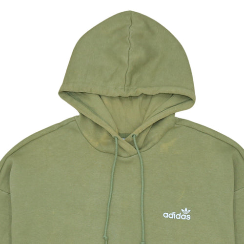 Adidas Women’s Green Pullover Hoodie Sweatshirt Size L Logo Print