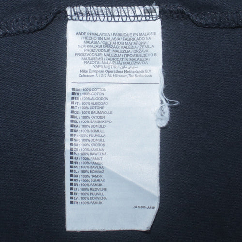 Nike Men's Black Cotton Sports Crew Neck Short Sleeve T-Shirt M