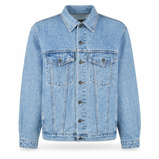 Front view of Rui Chuang Fashion Women Blue Denim Button Jacket XL