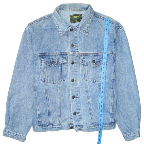 Rui Chuang Fashion Women Blue Denim Button Jacket XL