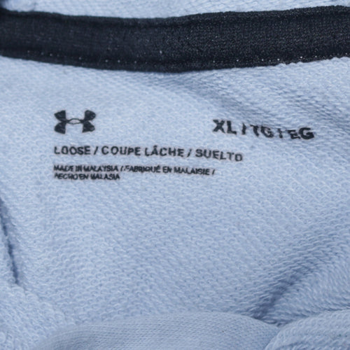 Under Armour Men Blue XL Pullover Hoodie Graphic Logo Fleece