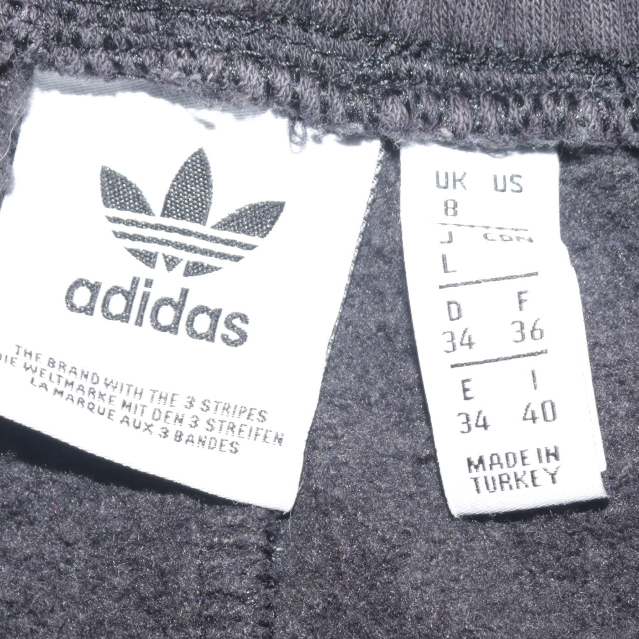 Adidas Mens Black Regular Fit Fleece Jogger Sweatpants L