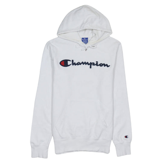 Champion Women's White Medium Pullover Hoodie Logo Sweatshirt