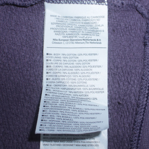Nike SB Women's Purple Pullover Hoodie M 78% Cotton Skate Style