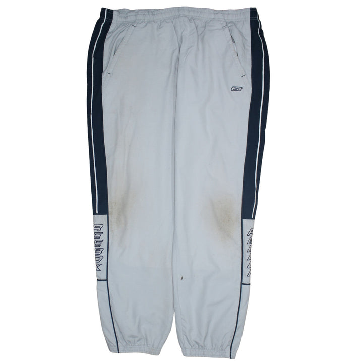 Reebok Mens Grey Track Pants L Regular Fit Elastic Waist Sportswear