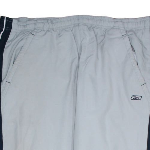 Reebok Mens Grey Track Pants L Regular Fit Elastic Waist Sportswear