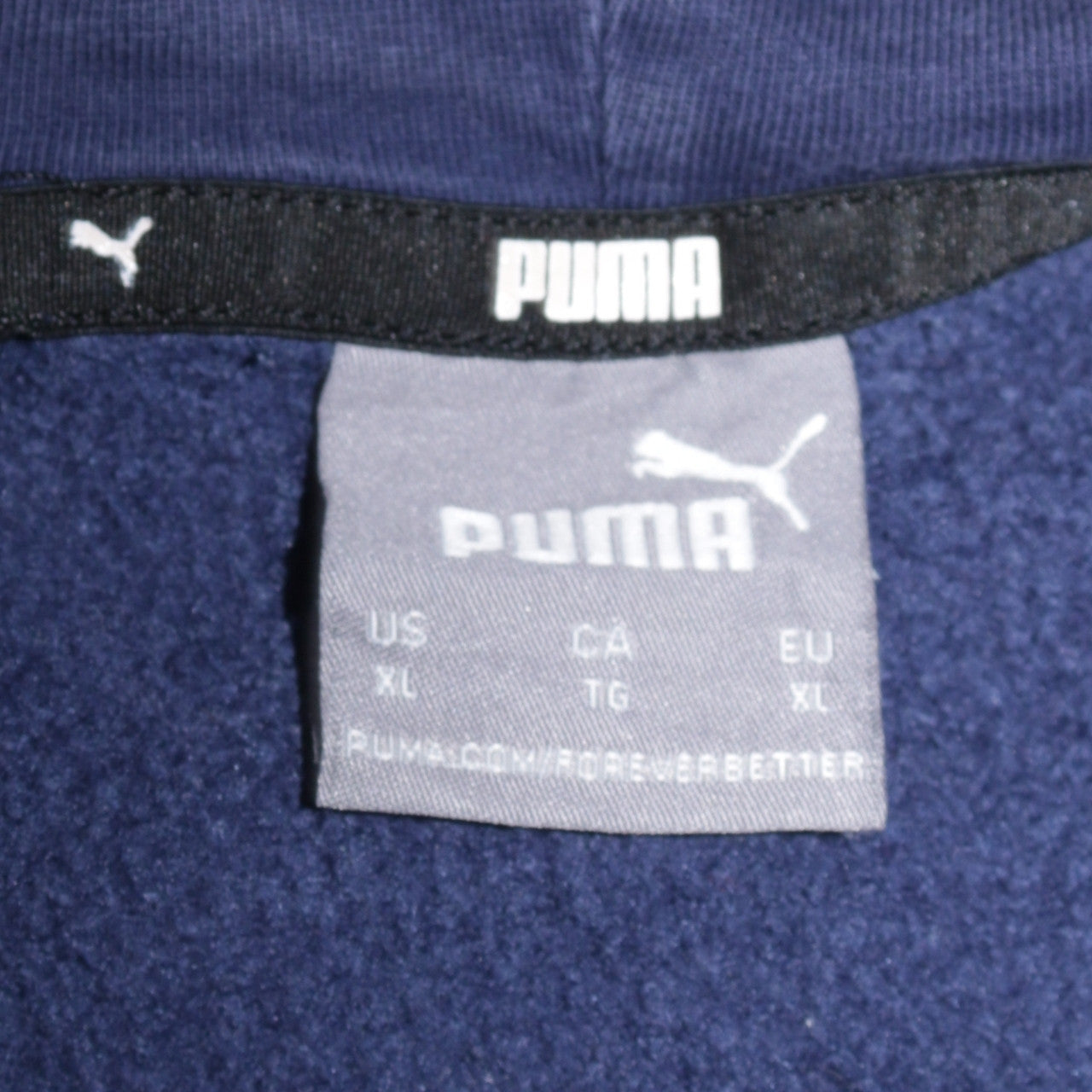 Puma Men's Blue XL Pullover Hoodie with Logo Print