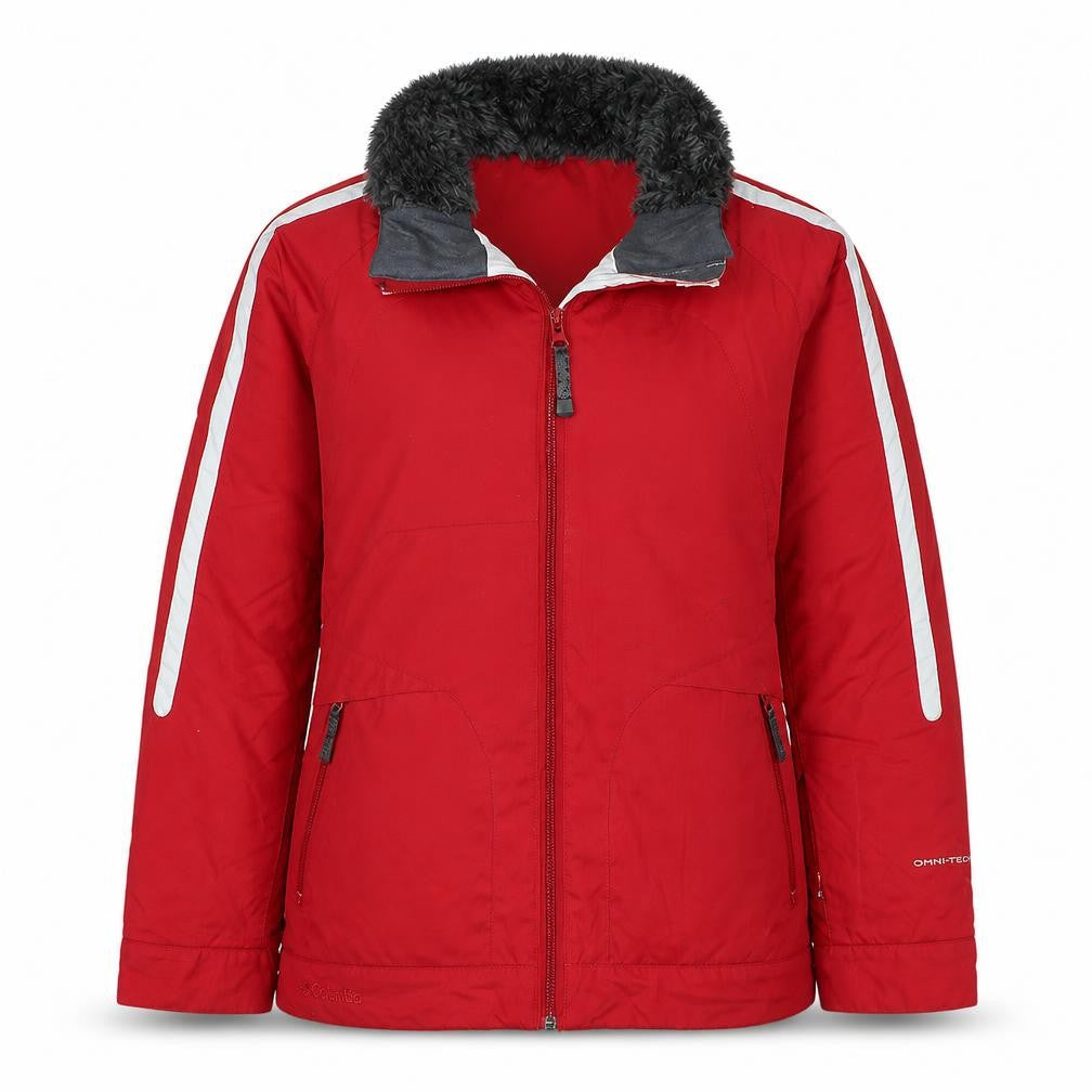 Columbia Women's Red Omni-Tech Ski Jacket Small Waterproof Lined