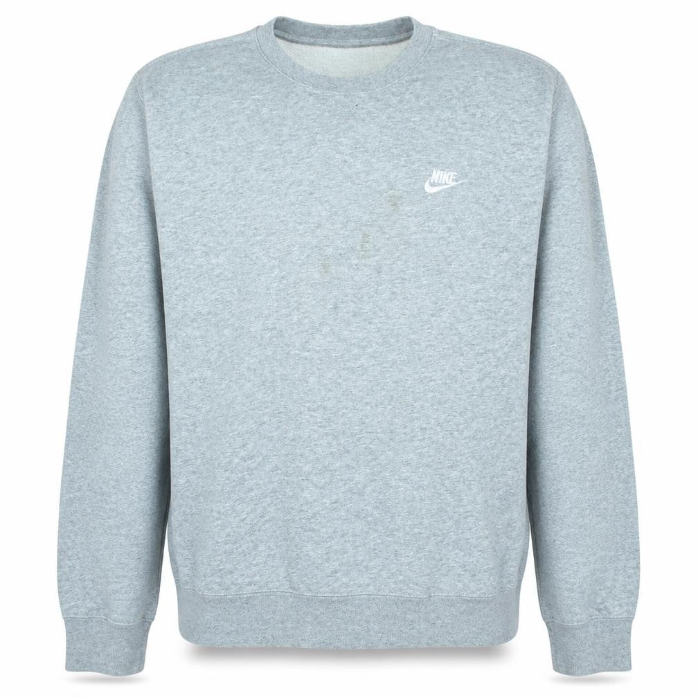 Nike Men's Grey Crew Neck Sweatshirt XL Cotton Blend Logo Casual