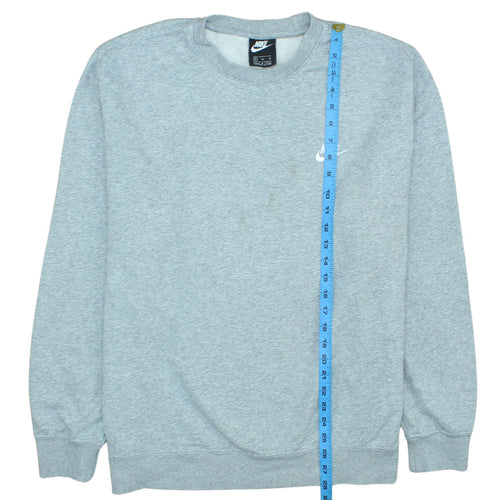 Nike Men's Grey Crew Neck Sweatshirt XL Cotton Blend Logo Casual