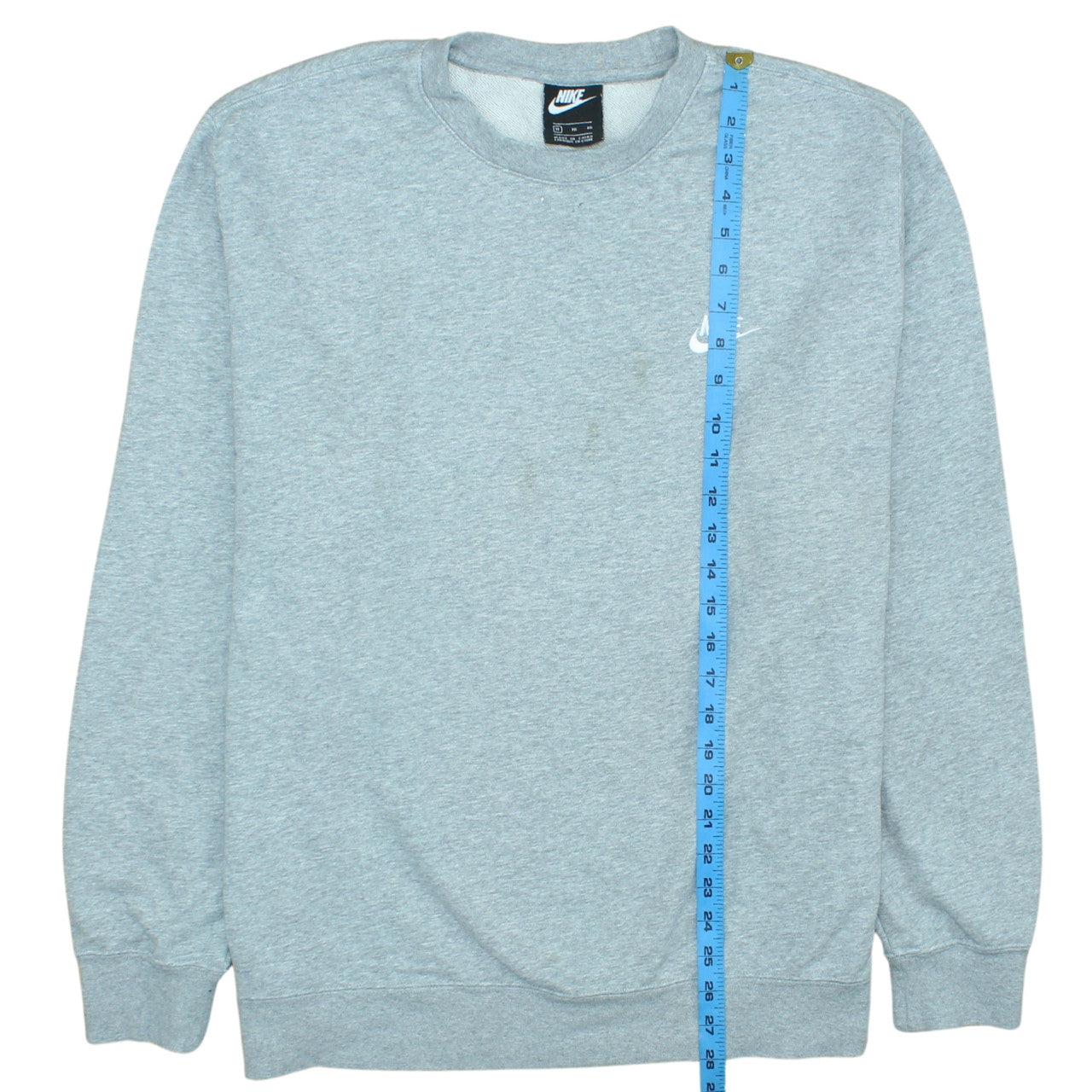 Nike Men's Grey Crew Neck Sweatshirt XL Cotton Blend Logo Casual