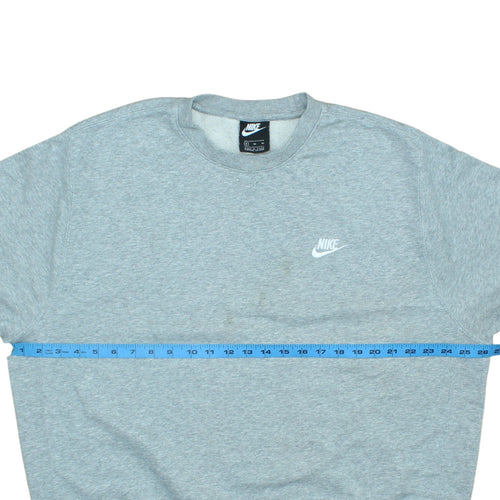 Nike Men's Grey Crew Neck Sweatshirt XL Cotton Blend Logo Casual