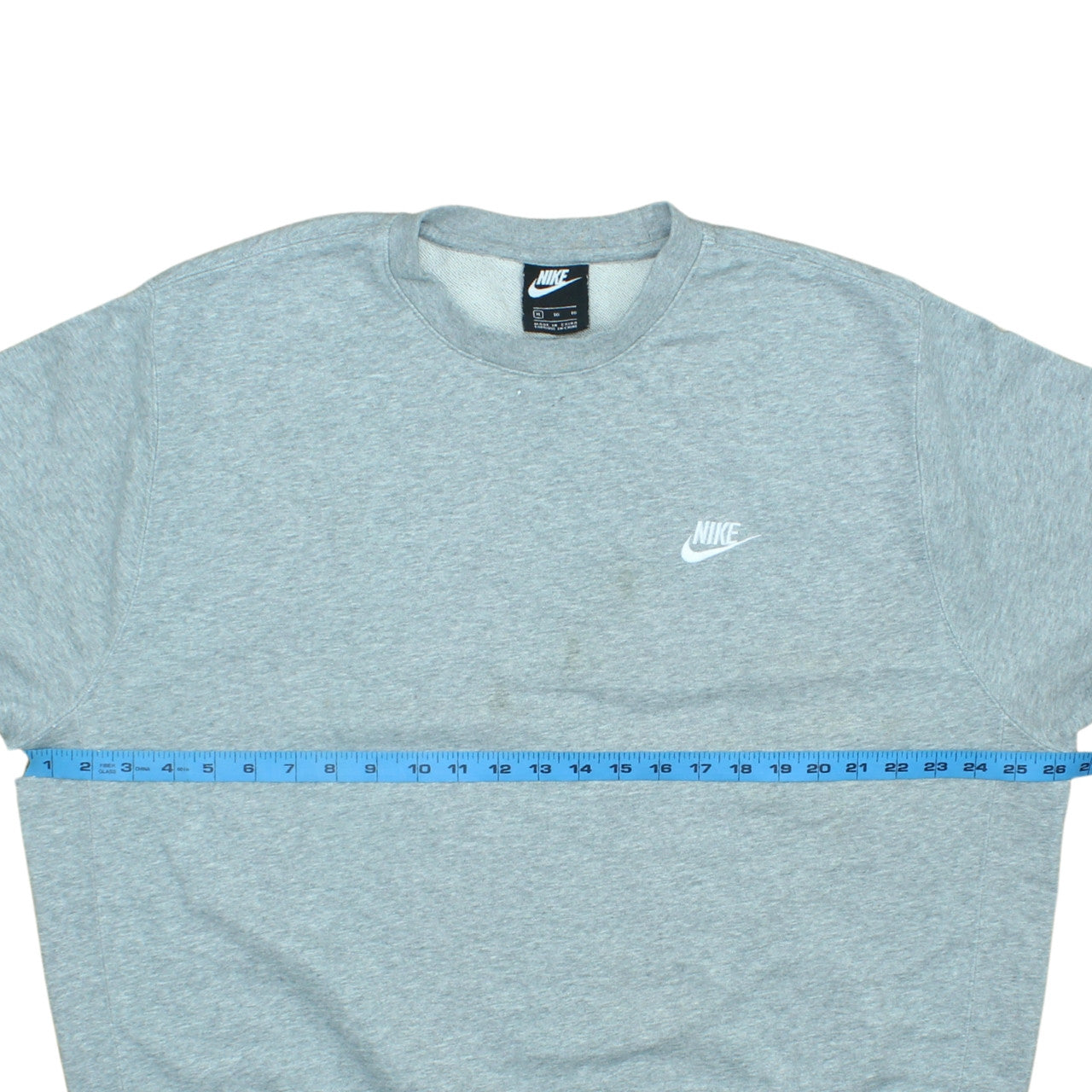 Nike Men's Grey Crew Neck Sweatshirt XL Cotton Blend Logo Casual