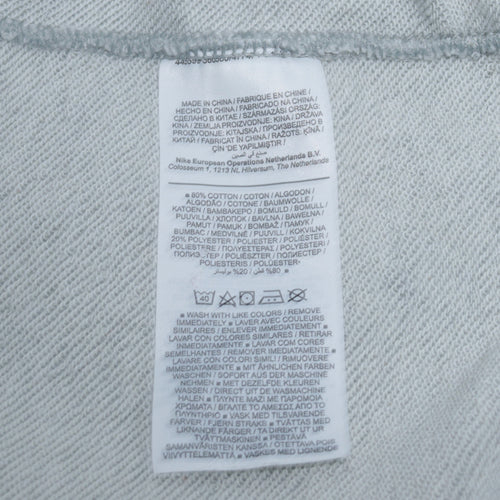 Nike Men's Grey Crew Neck Sweatshirt XL Cotton Blend Logo Casual