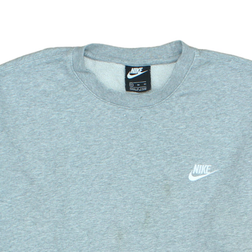 Nike Men's Grey Crew Neck Sweatshirt XL Cotton Blend Logo Casual
