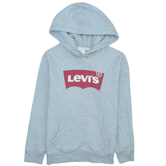 Levi's Mens Grey Logo Pullover Hoodie Size S Classic Fleece