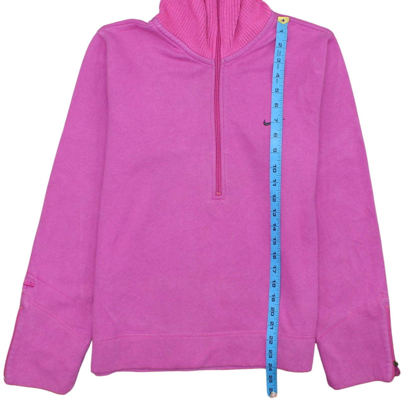 Nike Women’s Pink 1/2 Zip High Neck Sweatshirt XL Relaxed Fit