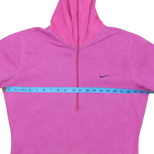 Nike Women’s Pink 1/2 Zip High Neck Sweatshirt XL Relaxed Fit