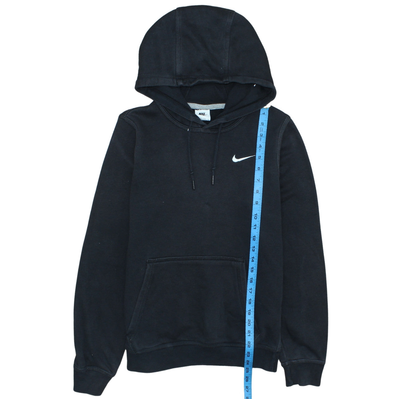 Nike Womens Black XS Pullover Hoodie Cotton Blend Swoosh Logo