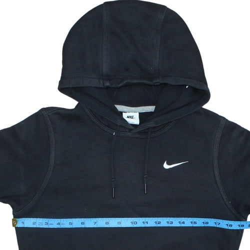 Nike Womens Black XS Pullover Hoodie Cotton Blend Swoosh Logo