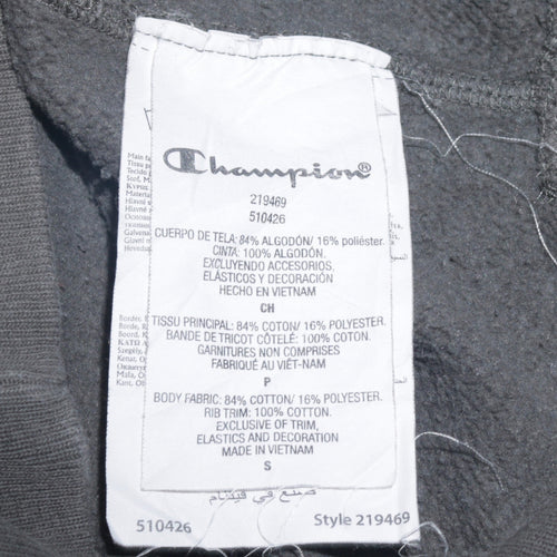 Champion Men's Grey Small Pullover Sweatshirt Logo Fleece
