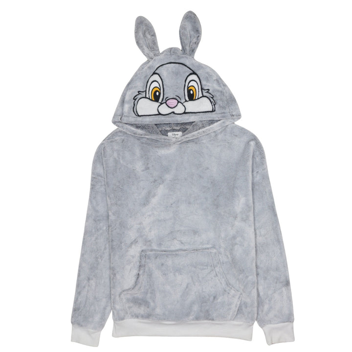 Disney Women Grey Thumper Fleece Hooded Jumper Size 10-12