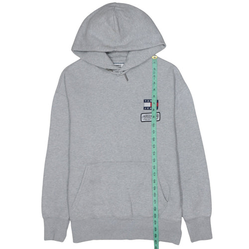 Tommy Jeans Men's Grey Pullover Hoodie L Embroidered Logo