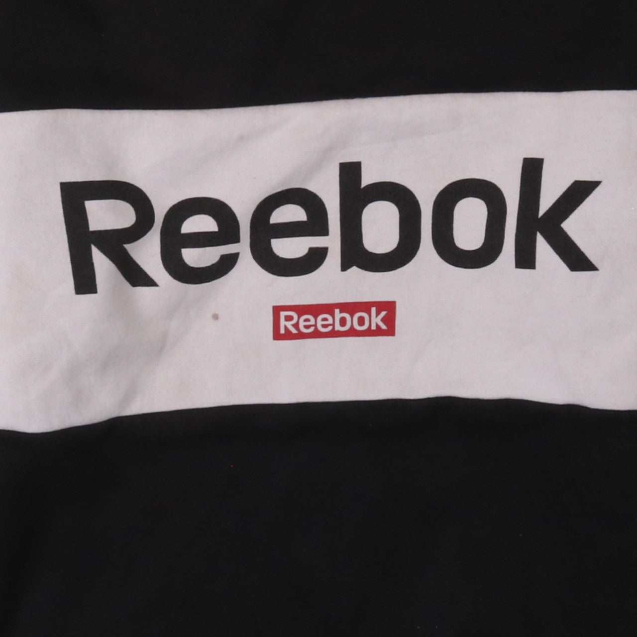 Reebok Men's Black & White Logo Sweatshirt M Regular Fit