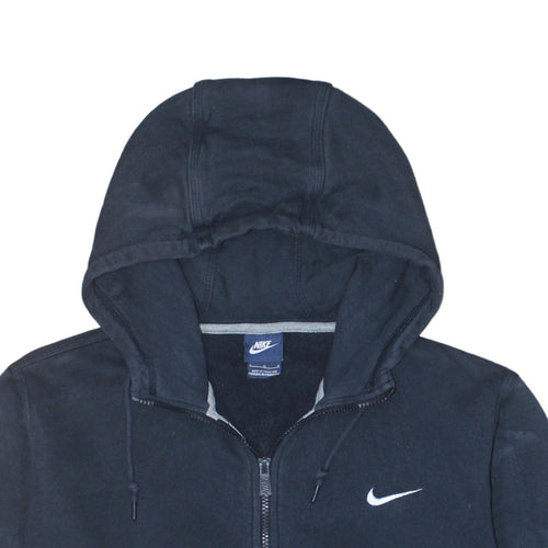 Nike Mens Black Full Zip Hoodie L Fleece Sports Sweatshirt