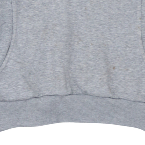 Adidas Men's Grey Henley Hoodie Sweatshirt M Regular Fit