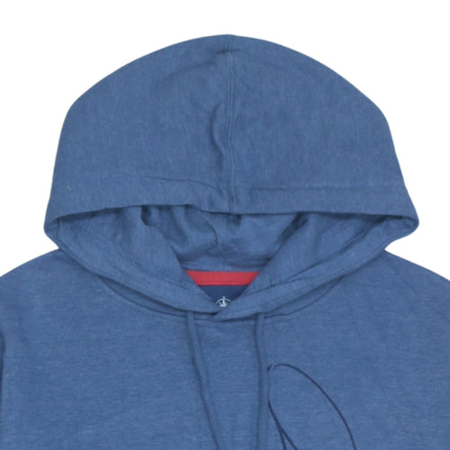 Disney Womens Blue Stitch Pullover Hoodie Size S Graphic Print