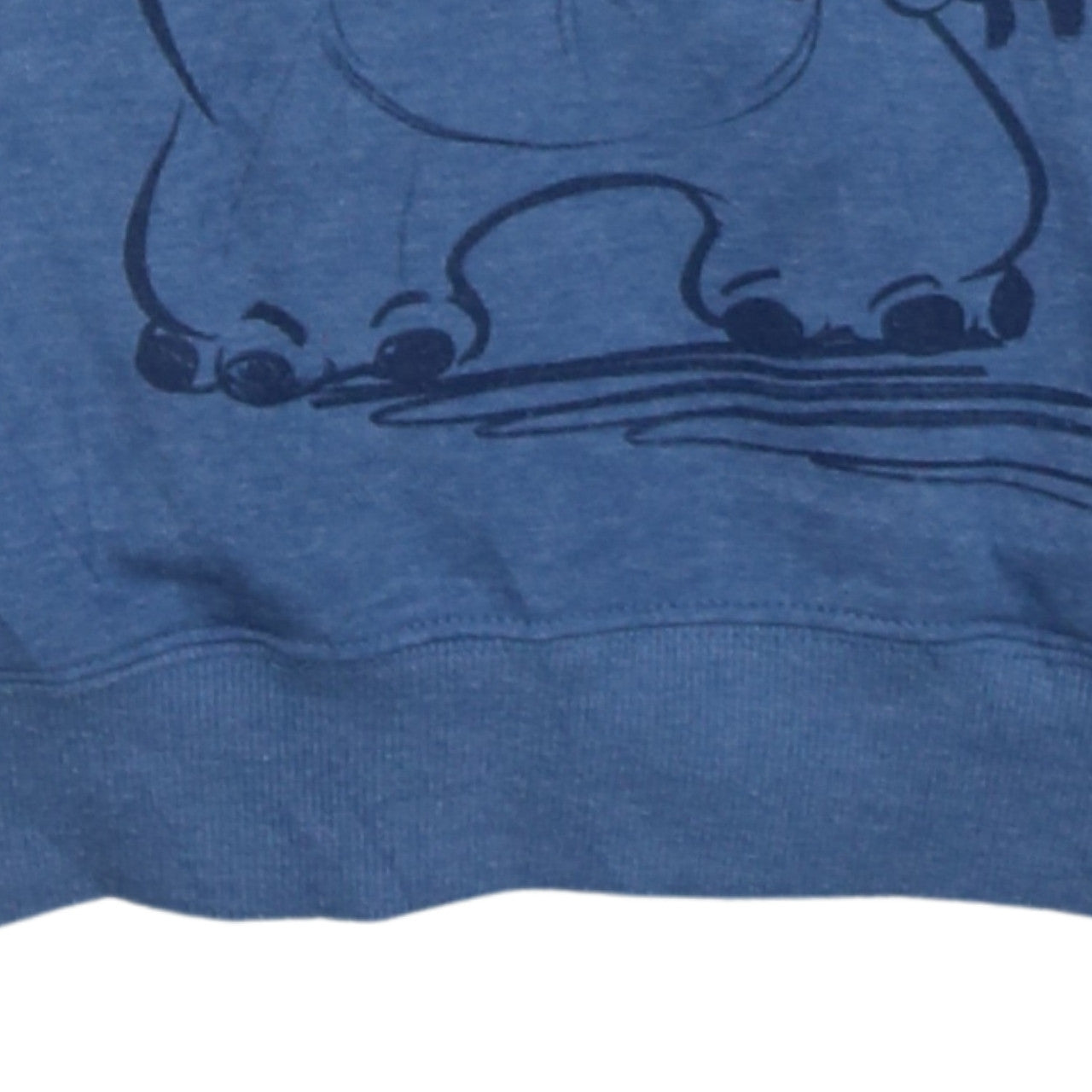 Disney Womens Blue Stitch Pullover Hoodie Size S Graphic Print