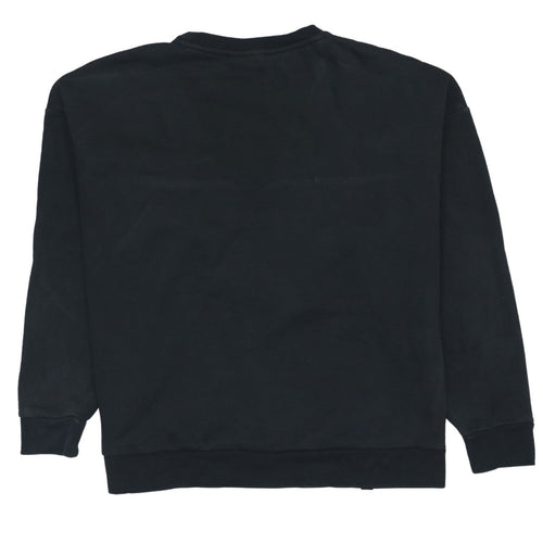 Puma Womens Black Logo Crew Neck Pullover Sweatshirt Size L