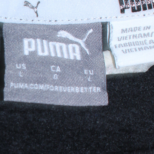 Puma Womens Black Logo Crew Neck Pullover Sweatshirt Size L