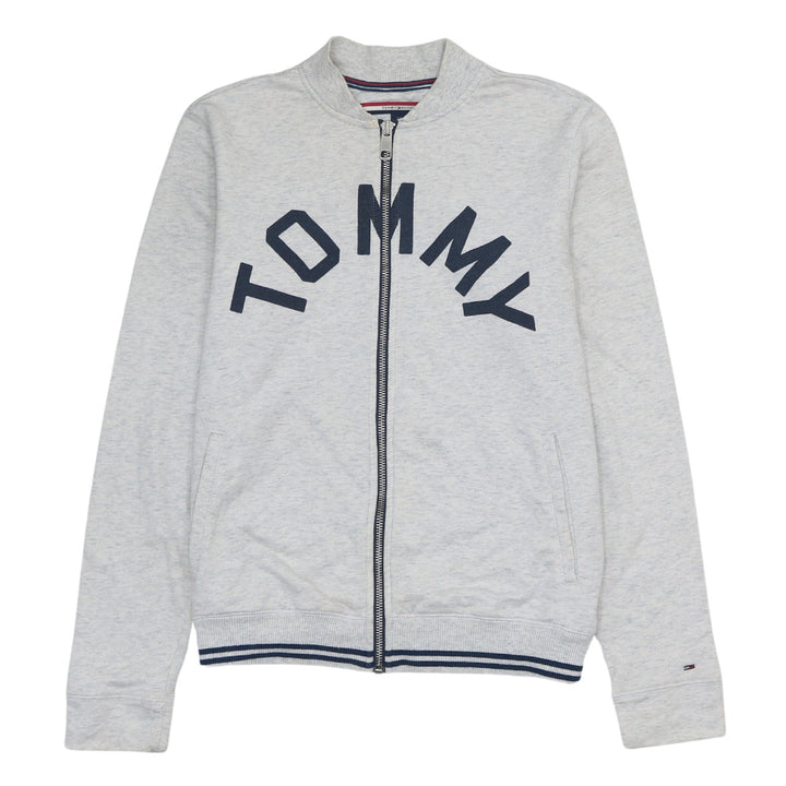 Tommy Hilfiger Womens Grey Full Zip Sweatshirt Size S Casual