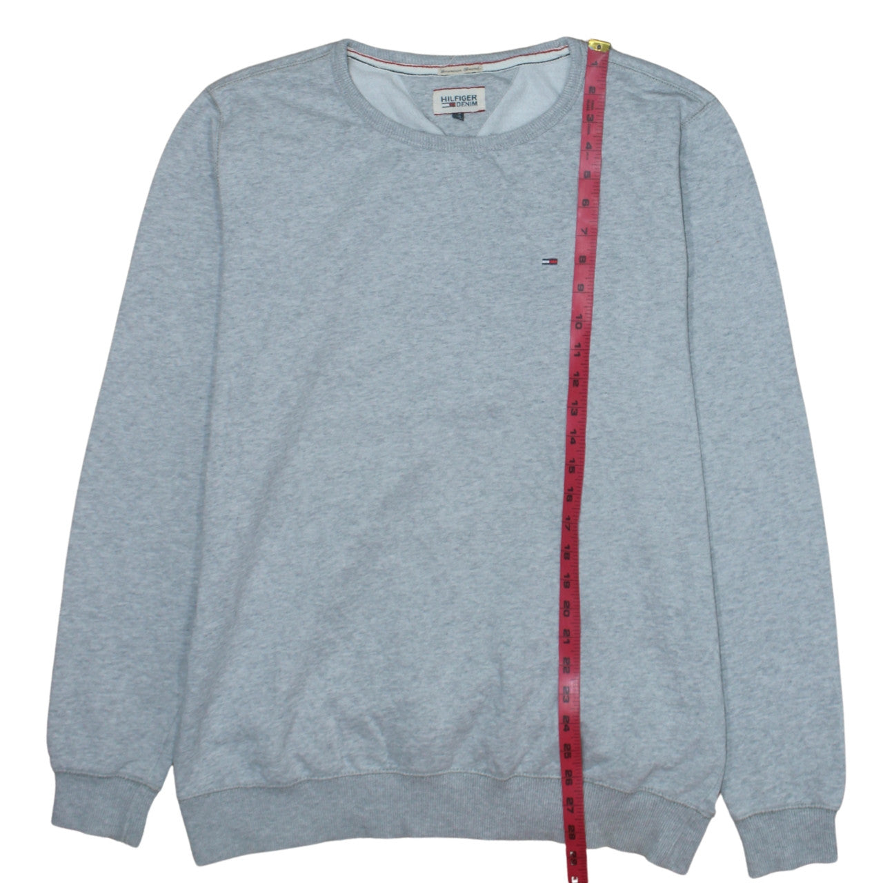 Hilfiger Denim Men's Grey Crew Neck Sweatshirt Size L Classic Fit