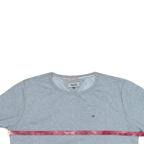 Hilfiger Denim Men's Grey Crew Neck Sweatshirt Size L Classic Fit