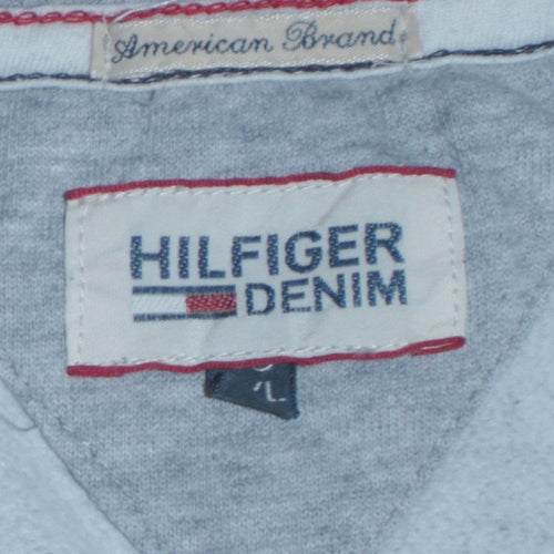 Hilfiger Denim Men's Grey Crew Neck Sweatshirt Size L Classic Fit