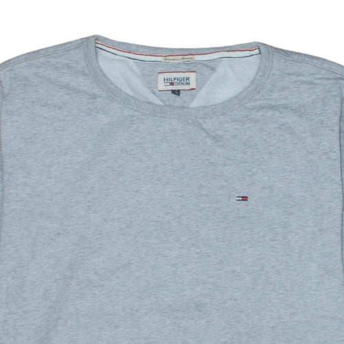 Hilfiger Denim Men's Grey Crew Neck Sweatshirt Size L Classic Fit
