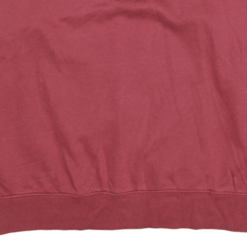 Nike Womens Red XS 1/4 Zip Oversized Sweatshirt Pullover