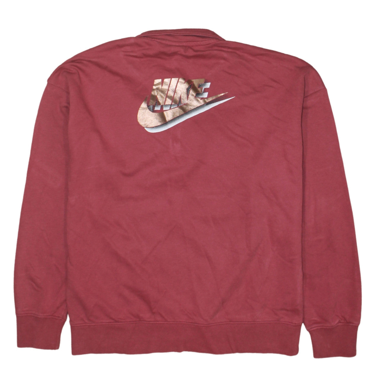 Nike Womens Red XS 1/4 Zip Oversized Sweatshirt Pullover