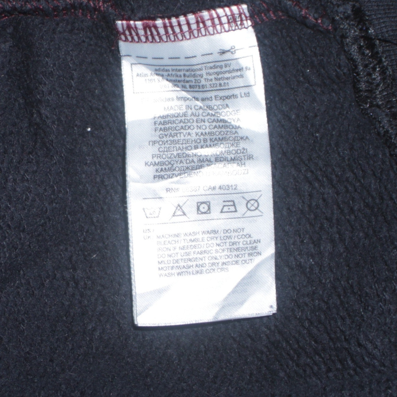 Adidas Women Burgundy Black Colourblock Logo Sweatshirt Size 4