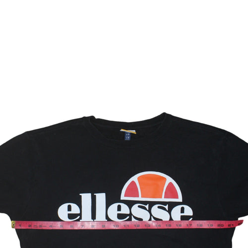 Ellesse Mens Black Pullover Sweatshirt M Regular Fit Logo Jumper