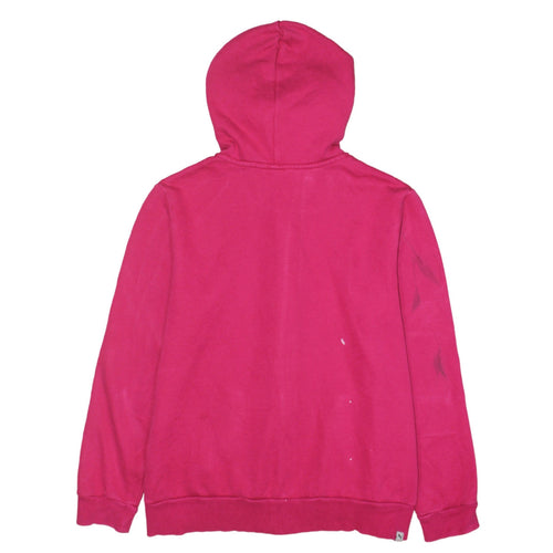Puma Womens Pink Full Zip Hoodie Size 14 Cotton Blend Casual