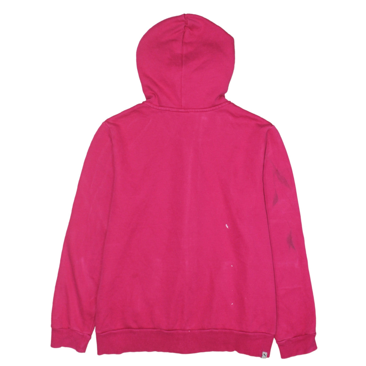 Puma Womens Pink Full Zip Hoodie Size 14 Cotton Blend Casual
