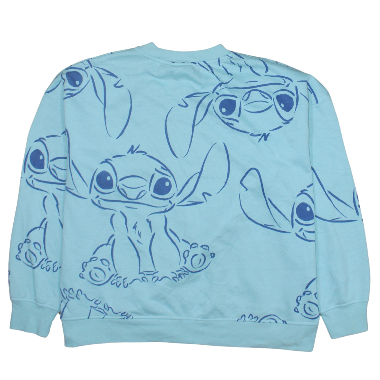 Disney Primark Women Blue Stitch Pullover Sweatshirt L