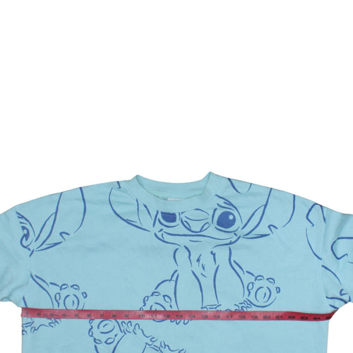 Disney Primark Women Blue Stitch Pullover Sweatshirt L