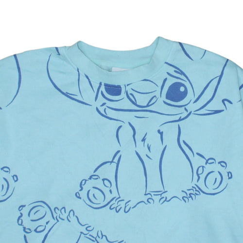 Disney Primark Women Blue Stitch Pullover Sweatshirt L