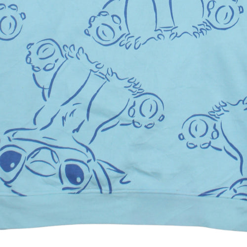 Disney Primark Women Blue Stitch Pullover Sweatshirt L