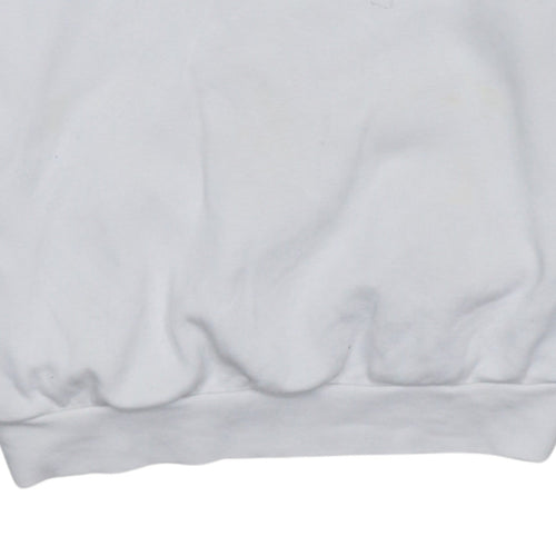 Adidas Women White Crew Neck Long Sleeve Pullover Sweatshirt Size 8